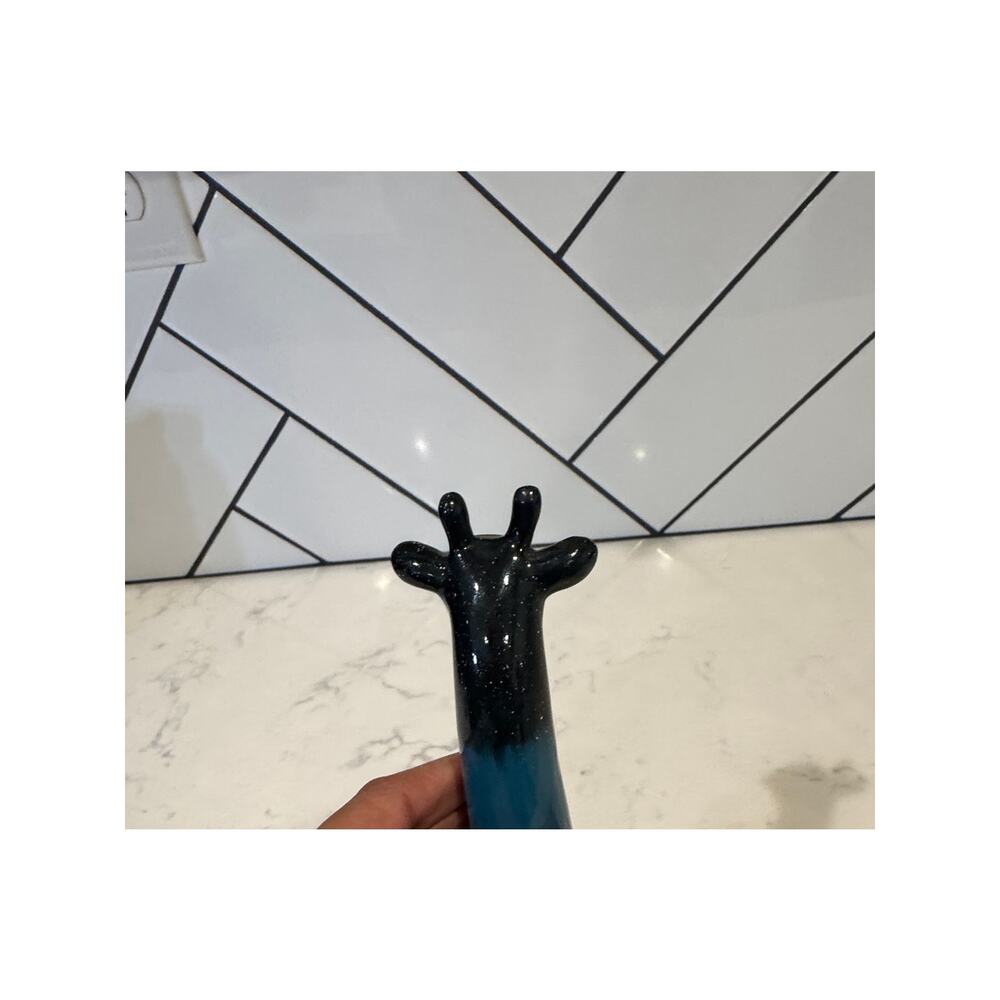 Vintage Mid-Century Modern Whimsical Hand Painted Ceramic Giraffe Figurine 11" H - Picture 6 of 10
